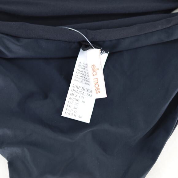 Ella Moss Women Black Embroidered Gilded Age Swimsuit Bikini Bottom Size S/M - Picture 2 of 3